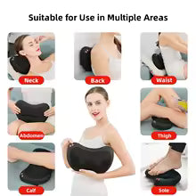 Soothly 8-Node Shiatsu Neck & Shoulder Massager with Heat – Deep Tissue Pain Relief